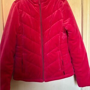 Hot pink velour coat